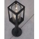 Dark Grey Aluminum & Clear Glass LED E27 1x12 Watt 220-240 Volt Bulb Excluded IP54 L: 11 W: 11 H: 50 cm 