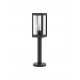 Dark Grey Aluminum & Clear Glass LED E27 1x12 Watt 220-240 Volt Bulb Excluded IP54 L: 11 W: 11 H: 50 cm 