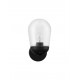 Dark Grey Aluminum & Clear Glass LED E27 1x12 Watt 220-240 Volt Bulb Excluded IP54 D: 15 W: 18.5 H: 28 cm 