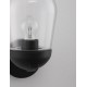 Dark Grey Aluminum & Clear Glass LED E27 1x12 Watt 220-240 Volt Bulb Excluded IP54 D: 15 W: 18.5 H: 28 cm 