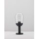 Dark Grey Aluminum & Clear Glass LED E27 1x12 Watt 220-240 Volt Bulb Excluded IP54 D: 15 H: 37 cm 