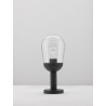 Dark Grey Aluminum & Clear Glass LED E27 1x12 Watt 220-240 Volt Bulb Excluded IP54 D: 15 H: 37 cm