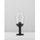 Dark Grey Aluminum & Clear Glass LED E27 1x12 Watt 220-240 Volt Bulb Excluded IP54 D: 15 H: 37 cm 