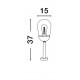 Dark Grey Aluminum & Clear Glass LED E27 1x12 Watt 220-240 Volt Bulb Excluded IP54 D: 15 H: 37 cm 