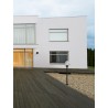 Dark Grey Aluminum & Clear Glass LED E27 1x12 Watt 220-240 Volt Bulb Excluded IP54 D: 15 H: 97 cm
