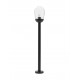 Dark Grey Aluminum & Clear Glass LED E27 1x12 Watt 220-240 Volt Bulb Excluded IP54 D: 15 H: 97 cm 