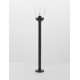 Dark Grey Aluminum & Clear Glass LED E27 1x12 Watt 220-240 Volt Bulb Excluded IP54 D: 15 H: 97 cm 