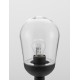 Dark Grey Aluminum & Clear Glass LED E27 1x12 Watt 220-240 Volt Bulb Excluded IP54 D: 15 H: 97 cm 
