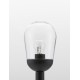 Dark Grey Aluminum & Clear Glass LED E27 1x12 Watt 220-240 Volt Bulb Excluded IP54 D: 15 H: 97 cm 