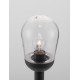 Dark Grey Aluminum & Clear Glass LED E27 1x12 Watt 220-240 Volt Bulb Excluded IP54 D: 15 H: 97 cm 