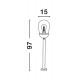 Dark Grey Aluminum & Clear Glass LED E27 1x12 Watt 220-240 Volt Bulb Excluded IP54 D: 15 H: 97 cm 