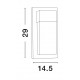 Sandy Black Aluminium Acrylic Diffuser LED 18 Watt 2132Lm 3000K 220-240V Beam Angle 120º IP65 L: 14.5 W: 10.2 H: 29 cm 