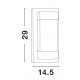 Sandy Black Aluminium Acrylic Diffuser LED 18 Watt 2132Lm 3000K 220-240V Beam Angle 120º IP65 L: 14.5 W: 10.2 H: 29 cm 