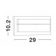 Sandy Black Aluminium Acrylic Diffuser LED 18 Watt 2132Lm 3000K 220-240V Beam Angle 120º IP65 L: 29 W: 14.5 H: 10.2 cm 