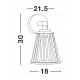 Black AIuminium LED 6 Watt 279.09 Lm 3000K 220-240V IP65 D: 18 H: 150 cm 
