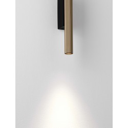 Sandy Black & Gold Aluminium LED 11 Watt 220-240Volt 507Lm 3000K IP20 L: 2,5 W: 7 H: 30 cm 