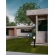 Sandy Black Aluminium & Opal Glass LED 8 Watt 220-240Volt 326 Lm 3000K IP65 L: 12 W: 21 H: 59.8 cm 