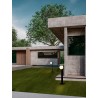 Sandy Black Aluminium & Opal Glass LED 8 Watt 220-240Volt 326 Lm 3000K IP65 L: 12 W: 21 H: 59.8 cm