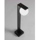 Sandy Black Aluminium & Opal Glass LED 8 Watt 220-240Volt 326 Lm 3000K IP65 L: 12 W: 21 H: 59.8 cm 