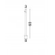Sandy Black Aluminium LED 4 Watt 220-240Volt 217Lm 3000K IP65 D: 8 H: 60 cm 