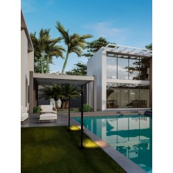 Sandy Black Aluminium LED 8 Watt 220-240Volt 356 Lm 3000K IP65 D: 8 H: 90 cm 