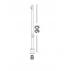 Sandy Black Aluminium LED 8 Watt 220-240Volt 356 Lm 3000K IP65 D: 8 H: 90 cm 