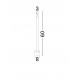 Sandy Black Aluminium LED 4 Watt 220-240Volt 143Lm 3000K IP65 D: 8 H: 60 cm 