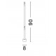 Sandy Black Aluminium LED 9 Watt 220-240Volt 378 Lm 3000K IP65 D: 8 H: 90 cm 