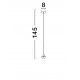 Sandy White Aluminium & Steel LED 4 Watt 220-240Volt 256Lm 3000K IP20 D: 8 H: 145 cm 