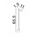 Sandy Black Steel LED 5 Watt 220-240Volt 188Lm 3000K IP65 L: 1.5 W: 11 H: 65.5 cm 