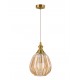 Pendant Light Champagn Grey Glass Brass Finishing Metal E27 D35.5 H120 
