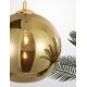 Pendant Light Full Yellow Gold Glass Yellow Gold Finishing Metal E27 D25 H120 