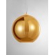 Pendant Light Full Yellow Gold Glass Yellow Gold Finishing Metal E27 D25 H120 