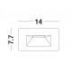 Matt White Die-Casting Aluminium & Glass Diffuser LED 1.5 Watt 118,5Lm 3000K 200-240 Volt Beam Angle 120o IP54 L: 14 W: 3.8 H: 7