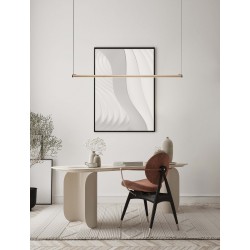Champaign Gold Auminium Matt Black Base LED 28 Watt 220-240 Volt 723Lm 3000K IP20 L: 123 W: 2,5 H: 200 cm 