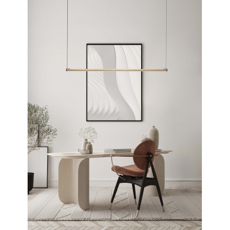 Champaign Gold Auminium Matt Black Base LED 28 Watt 220-240 Volt 723Lm 3000K IP20 L: 123 W: 2,5 H: 200 cm 