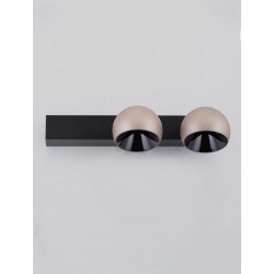 Triac Dimmable Champaign Gold Aluminium & Black Base LED 21 Watt 220-240Volt 1530Lm 3000K IP20 L: 36 W: 10 H: 14 cm 