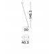 Touch Dimmable Champaign Gold Aluminium & Black Base LED 6 Watt 220-240Volt 779Lm 3000K IP20 D: 30 H: 146,5 cm 