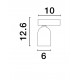 Triac Dimmable Champaign Gold Aluminium & Sandy Black Base LED 8 Watt 220-240Volt 582Lm 3000K IP20 D: 10 H: 12,6 cm 