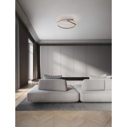 Triac Dimmable Champaign Gold Aluminium LED 44 Watt 220-240 Volt 2277Lm IP20 2700-3000-4000K light up & down D: 60 H: 20 cm 