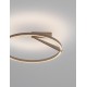 Triac Dimmable Champaign Gold Aluminium LED 44 Watt 220-240 Volt 2277Lm IP20 2700-3000-4000K light up & down D: 60 H: 20 cm 