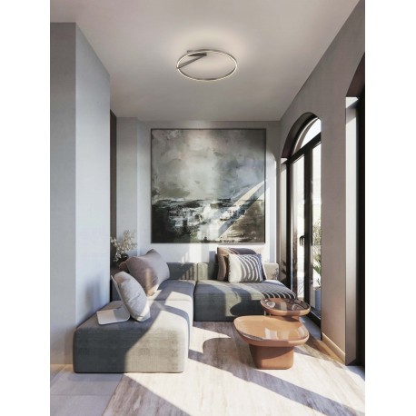 Triac Dimmable Foggy Nickel Aluminium LED 44 Watt 220-240 Volt 2277Lm IP20 2700-3000-4000K CCT Dip Switch light up & down D: