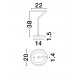 Touch Dimmable Foggy Nickel Aluminium LED 16 Watt 220-240 Volt 612Lm 3000K IP20 D: 22 H: 38 cm 