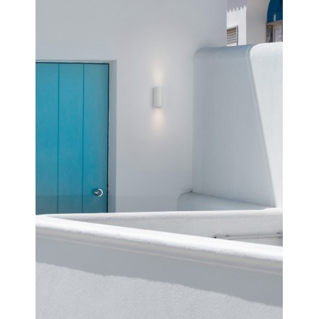 Aluminium White Glass Diffuser LED GU10 2x7 Watt 220-240 Volt IP54 Bulb Excluded Light Up & Down D: 7 W: 8 H: 15 cm 