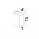 Aluminium White Glass Diffuser LED GU10 2x7 Watt 220-240 Volt IP54 Bulb Excluded Light Up & Down D: 7 W: 8 H: 15 cm 