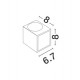 Aluminium White Glass Diffuser LED GU10 1x7 Watt 220-240 Volt IP54 Bulb Excluded Light Down L: 6.7 W: 8 H: 8 cm 