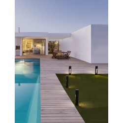 Black Aluminium & Acrylic LED 12 Watt 372Lm 3000K 100-240V IP65 D: 8 H: 36 cm 