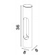 Black Aluminium & Acrylic LED 12 Watt 372Lm 3000K 100-240V IP65 D: 8 H: 36 cm 