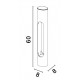 Black Aluminium & Acrylic LED 12 Watt 372Lm 3000K 100-240V IP65 D: 8 H: 60 cm 