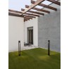 Black Aluminium & Acrylic LED 12 Watt 372Lm 3000K 100-240V IP65 D: 8 H: 80 cm